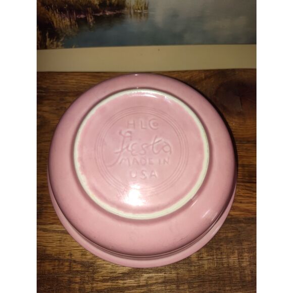 Vintage HLC Fiesta Rose Pink Stacking Cereal/Soup Bowl 7" Set Of 4 Fiestaware - Picture 3 of 5